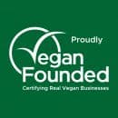 1681 3 Proudly Vegan Founded G accreditation logo for Chaos Into Calm Ltd